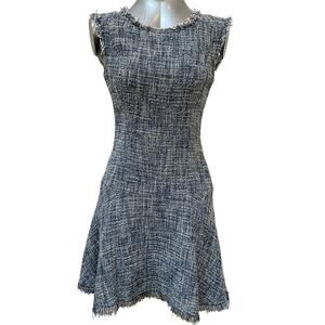 Rebecca Taylor Tweed Dress Size 2 Blue